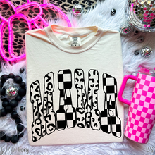 Load image into Gallery viewer, Black Varsity Mama Leopard Check #BS8741 *11/16 PRINTS ON ORDER & EXTRAS POSTED FOR PURCHASE BEFORE ARRIVAL