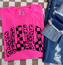 Load image into Gallery viewer, Black Varsity Mama Leopard Check #BS8741 *11/16 PRINTS ON ORDER & EXTRAS POSTED FOR PURCHASE BEFORE ARRIVAL