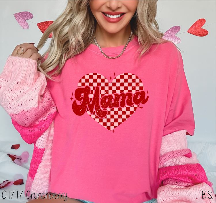 Checkered Mama Heart #BS6363 – Bama Signs & Screens