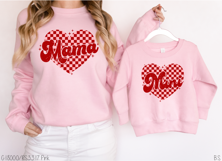 Checkered Mama Heart #BS6363 – Bama Signs & Screens