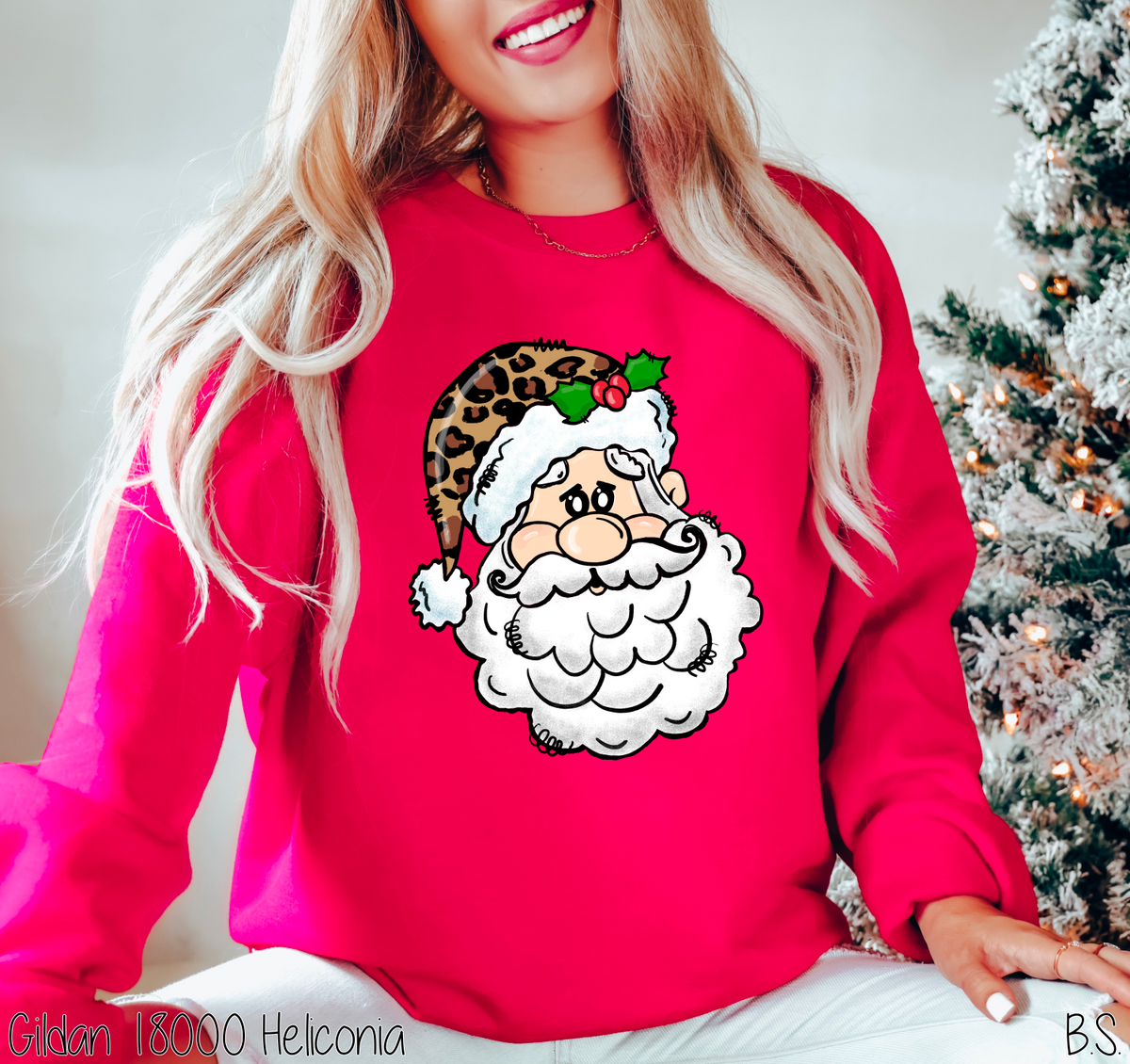 Leopard Hat Santa *Bama Screens Exclusive BS921 Bama Signs & Screens