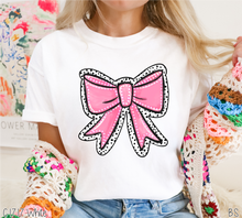 Load image into Gallery viewer, Pink Dalmatian Dot Bow #BS6843
