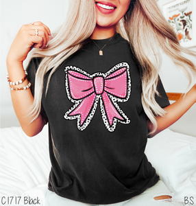 Pink Dalmatian Dot Bow #BS6843