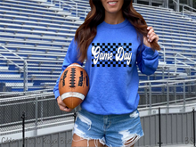 Load image into Gallery viewer, White Puff Black Flat Checkered Game Day #BS7023