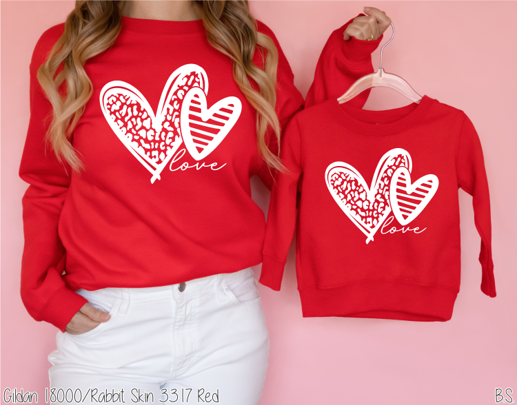 Love Double Hearts One Color #BS5016