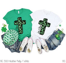 Load image into Gallery viewer, Lucky And Blessed Green Leopard Cross #BS1160
