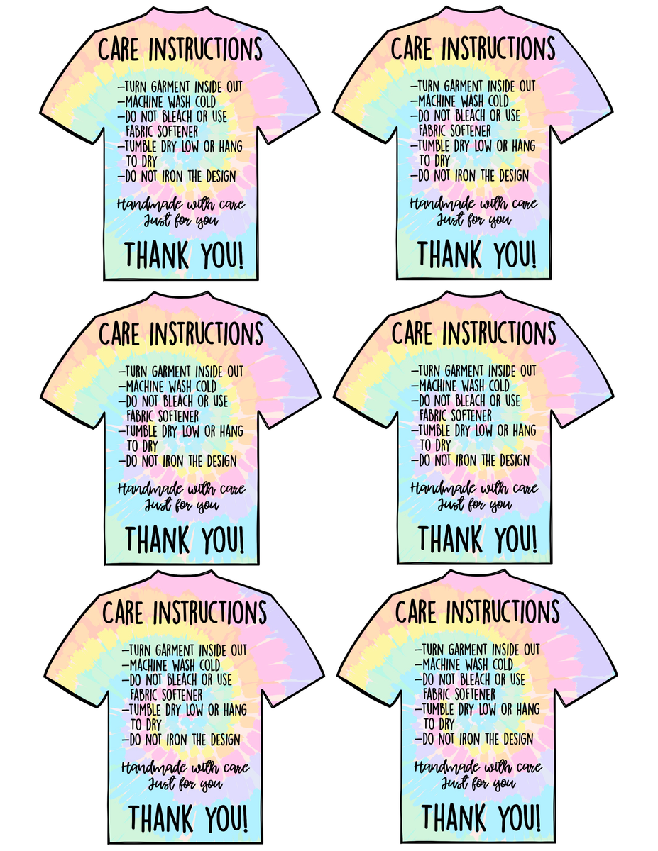 care for tie dye shirts