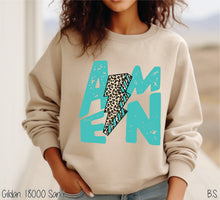 Load image into Gallery viewer, Amen Distressed Leopard Lightning Bolt #BS3274
