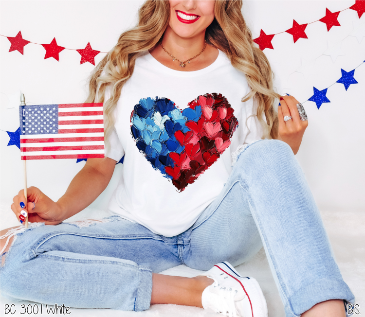 Americana Brushstroke Heart #BS8020