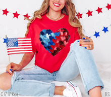Load image into Gallery viewer, Americana Brushstroke Heart #BS8020
