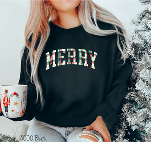 Arched Retro Plaid Merry #BS6268