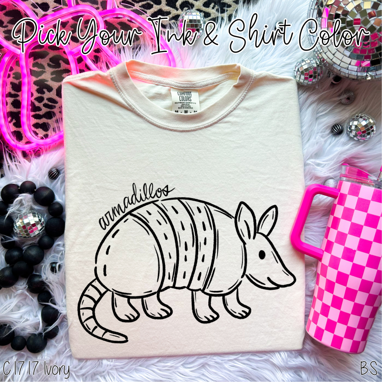 Armadillos Doodle Mascot Custom Order