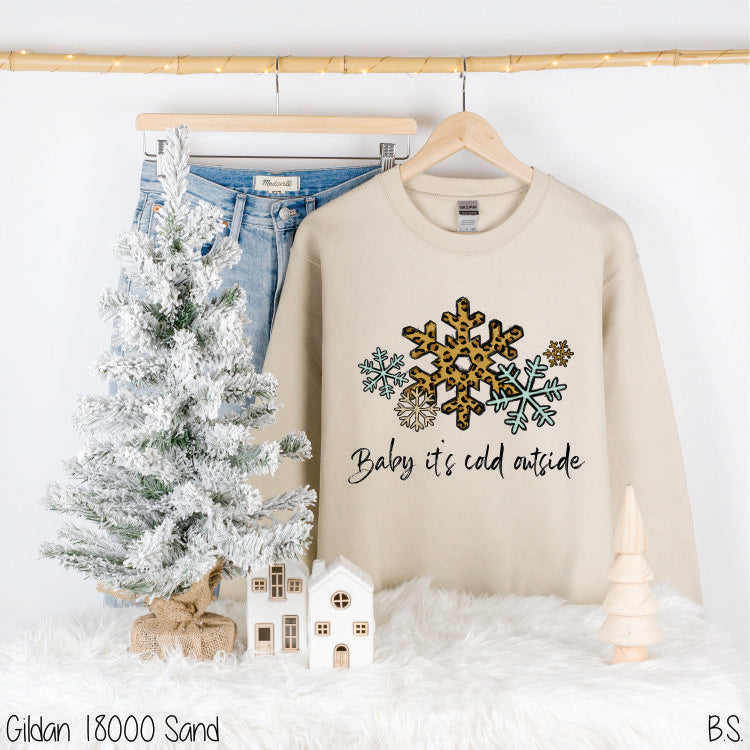 Leopard Snowflake Baby It's Cold Outside #BS503