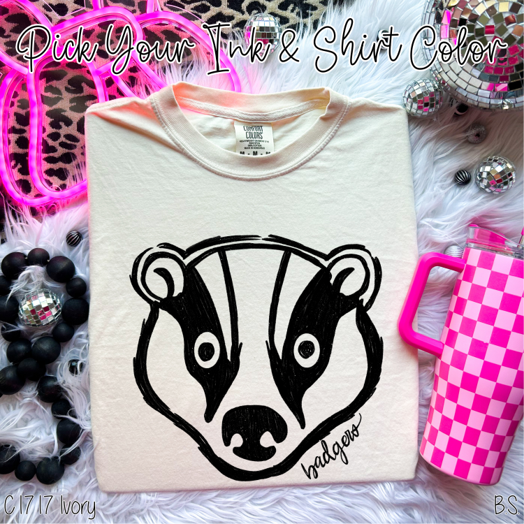 Badgers Doodle Mascot Custom Order