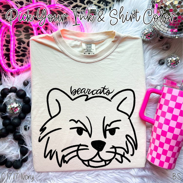 Bearcats Doodle Mascot Custom Order