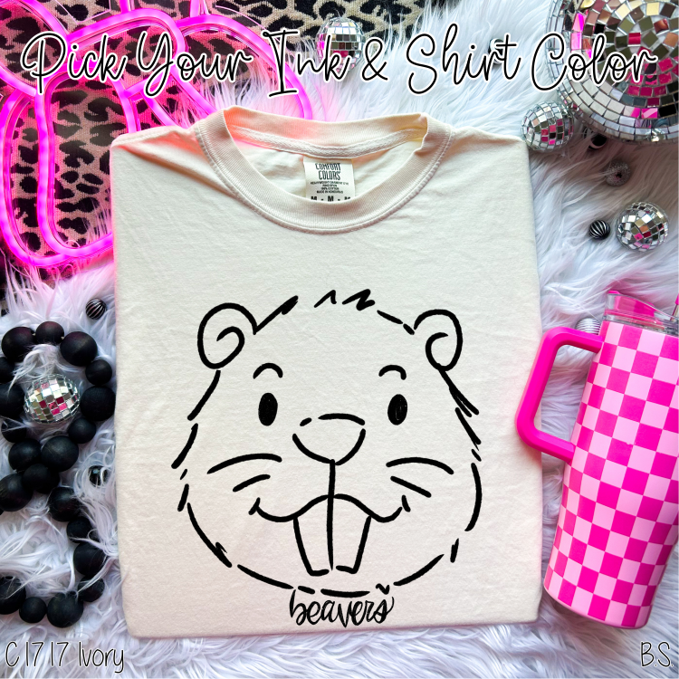 Beavers Doodle Mascot Custom Order