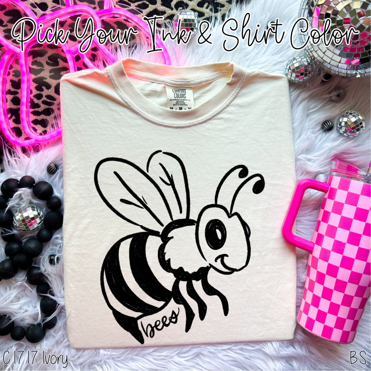 Bees Doodle Mascot Custom Order