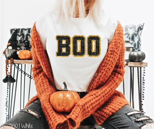 Black And Gold Boo Chenille #BS5944