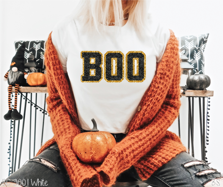 Black And Gold Boo Chenille #BS5944