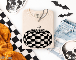 Black Checkered Pumpkin #BS8380