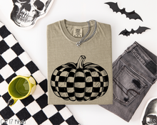 Load image into Gallery viewer, Black Checkered Pumpkin #BS8380

