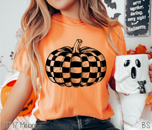 Black Checkered Pumpkin #BS8380
