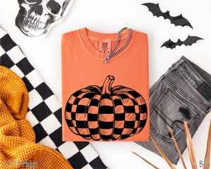 Black Checkered Pumpkin #BS8380