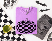 Load image into Gallery viewer, Black Checkered Pumpkin #BS8380
