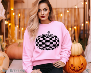 Black Checkered Pumpkin #BS8380