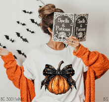 Load image into Gallery viewer, Black Coquette Bow Pumpkin #BS7149

