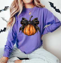 Load image into Gallery viewer, Black Coquette Bow Pumpkin #BS7149
