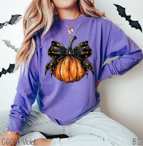 Black Coquette Bow Pumpkin #BS7149