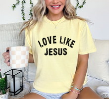 Load image into Gallery viewer, Black Distressed Love Like Jesus #BS8039
