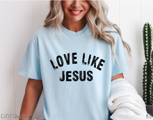 Load image into Gallery viewer, Black Distressed Love Like Jesus #BS8039
