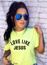 Load image into Gallery viewer, Black Distressed Love Like Jesus #BS8039
