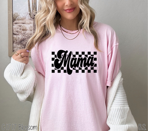 Black Retro Checkered Mama #BS6653