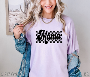 Black Retro Checkered Mama #BS6653