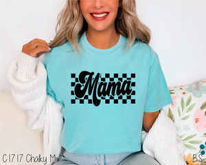Black Retro Checkered Mama #BS6653