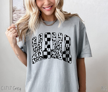 Load image into Gallery viewer, Black Varsity Mama Leopard Check #BS8741 *11/16 PRINTS ON ORDER &amp; EXTRAS POSTED FOR PURCHASE BEFORE ARRIVAL
