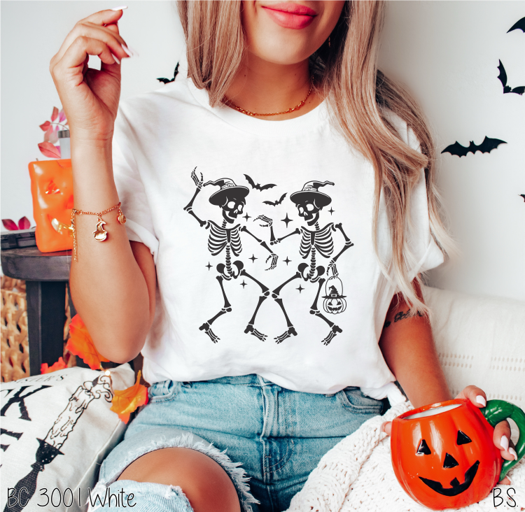 Black Witch Hat Dancing Skeletons #BS7240