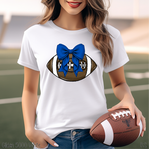 Blue Bow Coquette Football #BS7093