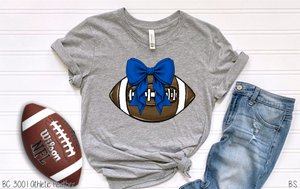 Blue Bow Coquette Football #BS7093