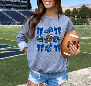 Blue Coquette Football Collage #BS6994