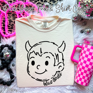 Blue Devils Doodle Mascot Custom Order