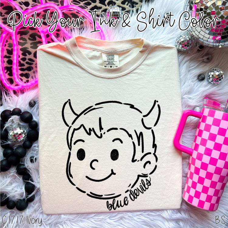 Blue Devils Doodle Mascot Custom Order