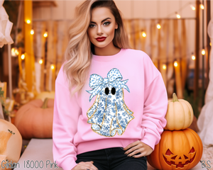 Blue Grand Millennial Coquette Ghost #BS8391 *8/17 PRINTS ON ORDER AND POSTED FOR PURCHASE BEFORE ARRIVAL