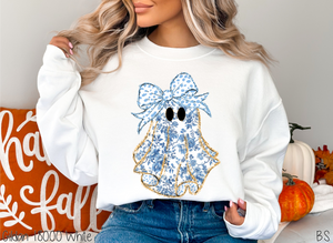 Blue Grand Millennial Coquette Ghost #BS8391 *8/17 PRINTS ON ORDER AND POSTED FOR PURCHASE BEFORE ARRIVAL