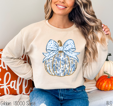 Load image into Gallery viewer, Blue Grand Millennial Coquette Pumpkin #BS7426

