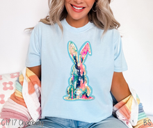 Load image into Gallery viewer, Blue Outline Ikat Bunny #BS6581
