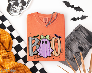 Boo Seersucker Coquette Bow #BS8459 *PREORDER CLOSING SUNDAY 8/31 @ MIDNIGHT CST